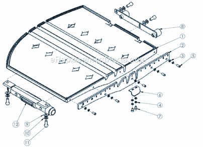 Assy Table Diagram and Parts List for TX3  Barranca Diamond Tile Saw